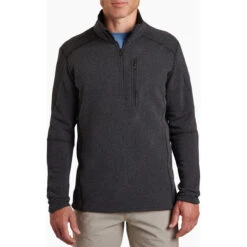 KUHL Men's Interceptr 1/4 Zip -Urban Layered Store 3185 Interceptr Qtr Zip Steel Front