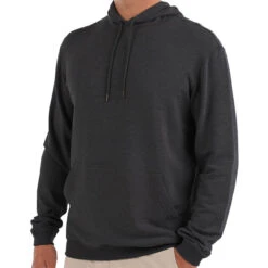 Men's Bamboo Fleece Pullover Hoody -Urban Layered Store M FleecePulloverHoody 1000px HeatherBlack 1