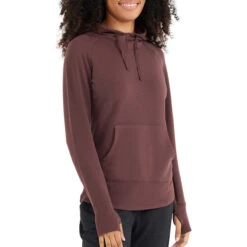 Women's Bamboo Fleece Pullover Hoody -Urban Layered Store fleece pullover hoody umber women top 1