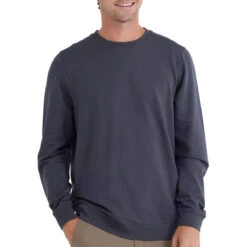 Men's Bamboo Heritage Fleece Crew -Urban Layered Store heritage fleece crew graphite men top 1