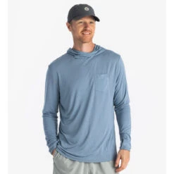 Men's Bamboo Lightweight Hoodie -Urban Layered Store lightweight hoody blue fog men 1