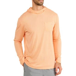 Men's Bamboo Lightweight Hoodie -Urban Layered Store lightweight hoody tropic orange men top 1