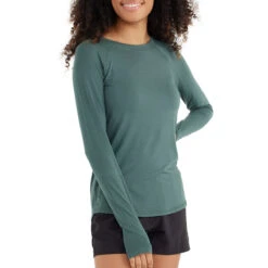 Women's Bamboo Midweight Long Sleeve -Urban Layered Store midweight long sleeve dark jade women top 1